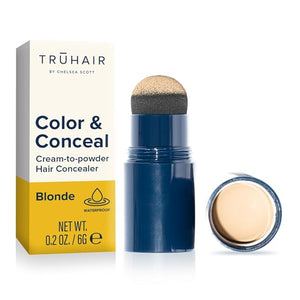 TRUHAIR Color &amp Conceal Waterproof Root Touch Up - Hair Cover Up for Gray Coverage and Hairline Filling - 11 Colors Available (Blonde)