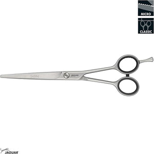 Jaguar Shears White Line Satin 7.0 Inch Professional Steel Hair Cutting &amp Trimming Scissors for Salon Stylists Beauticians Hairdressers and Barbers Classic Design Made in Germany