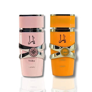 Lattafa for Women 2 Piece Eau de Parfum Gift Set (Yara + Yara Tous) 3.4 Ounce/100 ml each