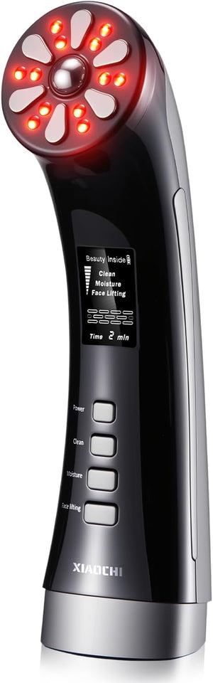 4-in-1 Facial Massager for Face &amp; Neck ? Skin Rejuvenation, Lifting &amp; Tightening ? Reduces Wrinkles &amp; Puffiness, Enhances Infusion