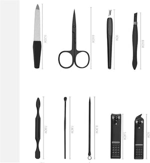 Manicure Set Professional Nail Clippers Kit Scissores Tweezer Ear Pick Multi-Function Daily Hand Foot Care Tools Set