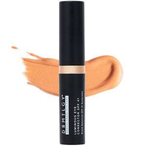 DRMTLGY Luminous Eye Corrector SPF 41 Under Eye Color Corrector for Dark Circles Anti-Aging Tinted Eye Cream Hydrating Eye Serum with Peach Undertone Deep