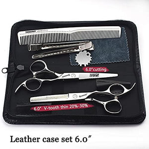 Barber hair scissors, Axemoore professional haircut Cutting Scissors/Shears set- 6", made of Japanese stainless steel, especially (6in-2pc-A)