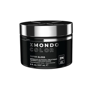 XMONDO Color Soft Black Color Depositing Mask &amp Semi-Permanent Hair Dye Super Gloss Infused with Bond Boosters for Nourishment Revitalize &amp Repair Vegan Formula 8 Fl Oz