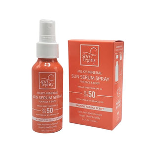 Milky Mineral Sun Serum Spray for Face &amp Body - Broad Spectrum SPF 50 3.4oz