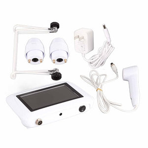 Milltrip 5 Inch Rechargeable Scalp Hair Detector Hair Follicle Analyzer &amp Skin Pigment Tester with 50X or 200X Lens Fit for Oil Dryness Inflammation(100-240V EUUSUK Plug)