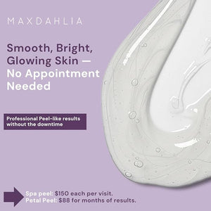 MAXDAHLIA Petal Peel - 20% AHA Serum | Mandelic &amp Lactic Acid | Resurfacing &amp Renewing Overnight Treatment for Dark Spots Uneven Skin Tone &amp Acne Scar Remover