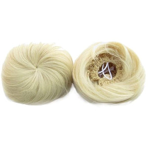 SONGCHAO Fake Hair Bun 1 Pack Donut Bun with Drawstring Ponytail Hair Extensions Synthetic Curly Bun Wig Hair Slices Hair Bun for Women Hair Accessories (Color : #613)