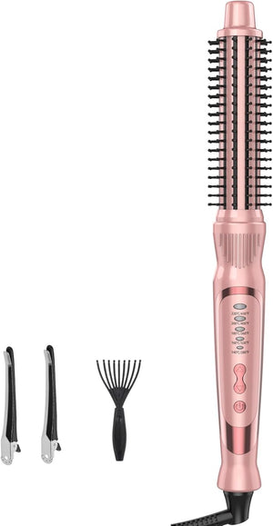 Thermal Brush, Heated Round Brush &amp; Curling Iron with Ceramic Ionic Technology, Hair Tools for Volumizing &amp; Styling, Travel-Friendly Hot Comb with Adjustable Temperature£¨Gold 1 inch£©