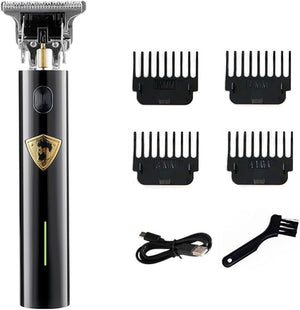 Professional Hair Clippers &amp Trimmer for Men Cordless Mens T-Blade Beard Trimmer with 4 Limit Comb Rechargeable Hair Trimmers for Barbers and StylistsBlack