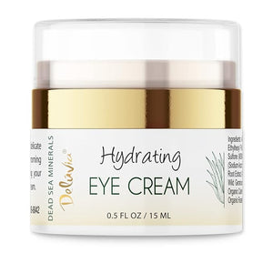 Deluvia Eye Cream Moisturizer Under Eye and Around Eye Hydrating Eye Cream Organic Aloe Vera Vitamin E Rosehip Seed Oil for Dry Skin and Wrinkles.(.5 Oz)
