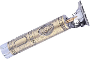 1set Bronze Buddha Head Charging Hair Clipper Professional Hair Trimmer Kit for Salon Home Use Compact Cutting Tool with Charging