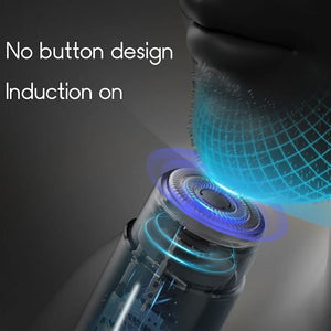 Electric Razor for Men IPX7 Waterproof Induction Shaver Men's Mini Electric Razor Rechargeable Shavers for Travel Bathe Use Portable Wet and Dry Mens RazorGrey
