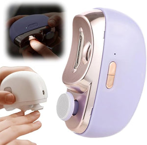 Electric Nail Clippers, 2026 New 2 in 1 Electric Polishing Automatic Nail Clippers, Multifunctional Nail Trimmer with 2 Adjustable Speeds for Seniors, Kids, Adults (Purple)