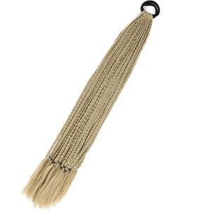 Synthetic Gradient Boxing Braided Ponytail For Girls With Elastic Hair Rubber Bands Hair Accessories Wig Headband Hairpiece