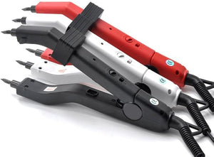 Hair Extensions Tool Temperature Change Professional Even Heating Heat Iron Connector Easy to Clean Stylish for Hair Salon Rose Gold Sharp Tips (US Plug) (Black)