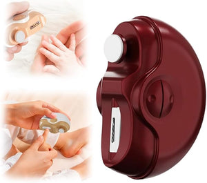 3 in 1 Electric Polishing Automatic Nail Clippers 2025 New Electric Nail Clippers for Seniors Nail Trimmer with Polishing Electric Nail Trimmer with Light for Baby Adult and Seniors (Red)