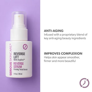 Reverse Lift Firming Facial Serum Visibly Firm Tone &amp Tighten Skin Hydrating Anti-Aging Peptides Reduce Wrinkles Sagging Face and Neck Serious Skincare 1 oz