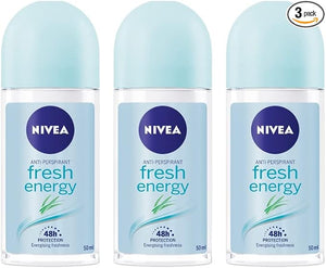 Nivea Deo Roll on 50ml. (Pack of 3) (Energy Fresh)