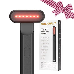 Solawave 4-in-1 Red Light Therapy Wand for Face &amp; Neck | Beauty Device with Galvanic Current, Massager &amp; Warmth | Anti-Aging, Wrinkle Reduction, Skin Tightening, Depuffing &amp; Rejuvenation (