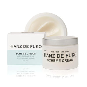 Hanz de Fuko Scheme Cream ? Premium Men¡¯s Hair Styling Cream for a Medium Hold Natural Shine ? Ideal Texture Product for All Hair Types Provides Versatility on Wet or Dry Hair ? 2 oz Travel Size