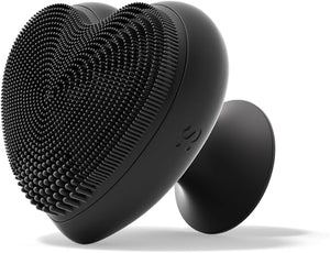 Heart Face Clean Pro? Electric Facial Cleansing Brush - Silicone Facial Scrubber for Acne - IPX7 Waterproof, Rechargeable Exfoliator with Slip-Free Grip &amp; 3 Speed Settings - Phthalate-Free - Jet