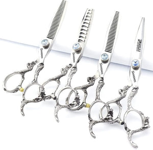 Professional Japanese Hair Scissors - 440C Stainless Steel/Rose Razor Edge (6-inch 4pc Set)