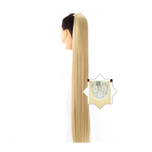 Hair Accessories 1 Pack Long Straight Drawstring Hair Clip Ponytail Extension Synthetic Wig Hair Extensions Bun for Everyday Party Use Hair Pieces For Women(0745CM)