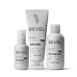 Bevel Shaving Kit for Men - Includes Pre Shave Oil Shaving Cream and After Shave Balm Helps Reduce Skin Irritation and Prevent Razor Bumps