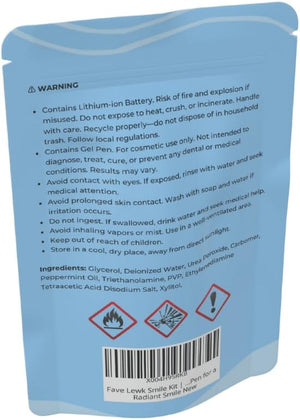 Fave Lewk Smile Kit | Teeth Whitening Kit with Dual LED Light ? Wireless at-Home Teeth Brightening System Professional LED Tool &amp Glow Gel Pen for a Radiant Smile