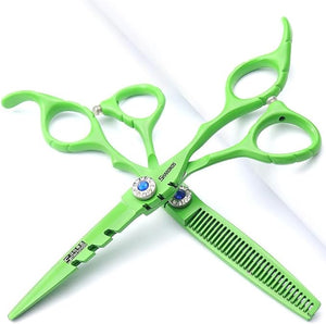 SHARONDS 6 Inch 440C High Hardness Stainless Steel Hair Scissors Hair Salon Hair Stylist Cutting Thinning Tool Barber Special (scissors set) (6 inch 2pc-C)