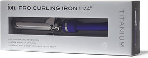 ion Titanium Pro Curling Iron 11/4 Inch Heats up to 450¡ÆF Maximum Curl Retention Dual Voltage
