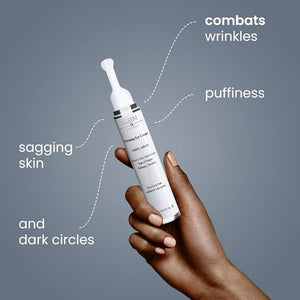 Kleem Anti Aging Eye Cream for Dark Circles Puffiness &amp Wrinkles with Peptides Niacinamide Hyaluronic Acid | Firming Eye Cream to Reduce Eye Bags Fine Lines | Made in USA | 0.51 Fl Oz