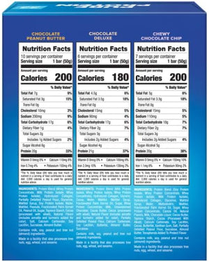 Protein Bars Variety Pack 1.76 oz 23-count