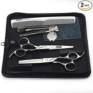 Barber hair scissors, Axemoore professional haircut Cutting Scissors/Shears set- 6", made of Japanese stainless steel, especially (6in-2pc-A)