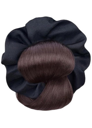 Hair Bun Hairpiece Claw Clip in Bun Chignon Fake Ponytail Hair Extension Wig for Women Daily Party (Dark Brown)
