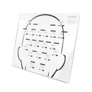 Hair Extension Organizer for Tape in Extensions Acrylic Hair Dye Plate Rack with 35 Clips Tape in Placement BoardHair Display Holder Rack Hair Separate Plate