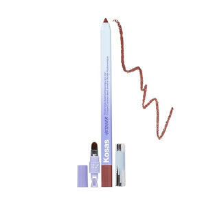 Kosas Hotliner Retractable Lip Liner Pencil with Built-In Brush &amp; Sharpener - Easy Contouring, Hydrating, Long-Lasting- Pigmented Creamy Texture for Plumping Lips - Hyaluronic Acid &amp; Konjac -