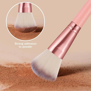 Pink Makeup Brushes Set Professional 56Pcs with Case Premium Synthetic for Foundation Concealer Blush Eyeshadow Powder Contour Makeup Brush Kit Face Eye Make up Brushes &amp; Tools