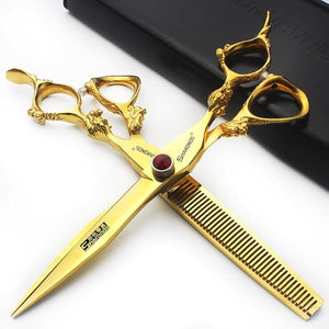 Super Sharp Hair Scissors 6/7/7.5/8/9 inch Providing a Stable Feel.. (7inch-2pc-A)