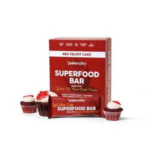 Paleovalley Superfood Bars ? Red Velvet? 10 Pack ? 9g Protein per Bar ? Gluten-Free Grain-Free Paleo Non-GMO ? On-the-Go Snack