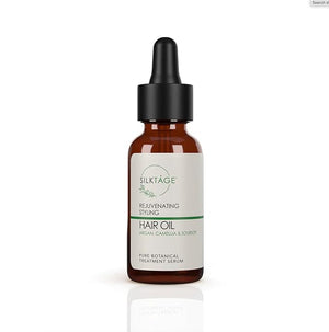 SILKTA?GE Rejuvenating Styling 100% Pure Hair Oil with Organic Camellia and Argan Oil - Treatment to Nourish Smooth Shine and Tame Dry Damaged Frizzy Hair 1.0 Fl Oz