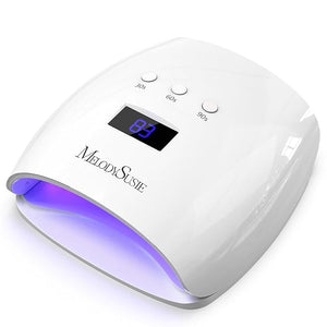 MelodySusie Professional UV LED Nail Lamp P-Plus30I High Efficient Nail Dryer with 3 Timers &amp Detachable Base Cures All Hard Gels Especially Rhinestone Glue Solid &amp Liner Gel Polishes