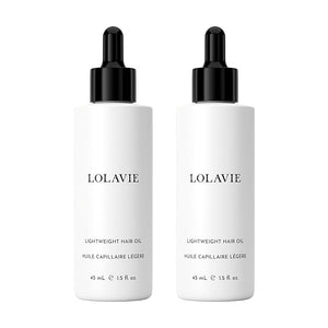 LolaVie Lightweight Hair Oil - 1.5 oz 2 Pack - Delivers Weightless Shine Reduces Frizz &amp Smooths Split Ends - Color Safe - All Hair Types for Wet &amp Dry Styling