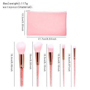 Colorful Makeup Brush Set Glitter Shinny Crystal Foundation Blending Power Cosmetic Beauty Make Up Tool