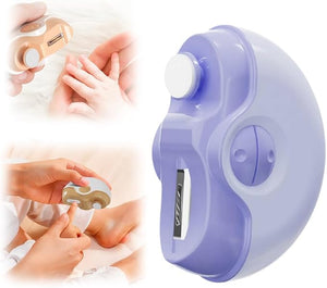 3 in 1 Electric Polishing Automatic Nail Clippers 2025 New Electric Nail Clippers for Seniors Nail Trimmer with Polishing Electric Nail Trimmer with Light for Baby Adult and Seniors (Purple)