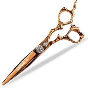 This 6.0-inch Professional Hairdressing Scissors Set is Designed for Salon use Allowing for Quick and Precise Trimming Styling and Grooming of Hair and Beard.