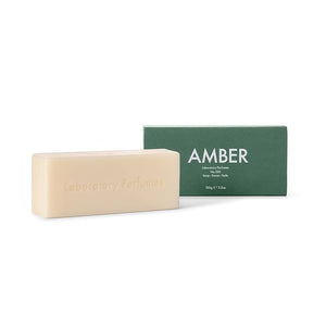 Laboratory Perfumes Amber Soap Bar | Infused with Amber Fragrance | Enriched with Shea Butter &amp Jojoba Oil | Palm Oil-Free Plastic-Free &amp Skin-Kind (150g)
