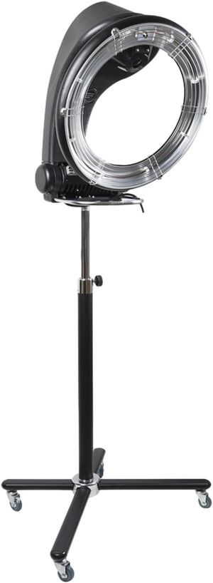 3 in 1 Orbiting Infrared Hair Treatment, Hair Color Processor Adjustable Height with Wheels &amp; Digital Screen, Stand Hair Dryer 1000W 6 Modes 360 Efficient Heating (Black 1000W)