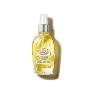 L'Occitane Almond Body Oil Moisturizes Nourishes Hydrates Softens Dry Skin Absorbs Fast Lightweight Non-Greasy Luxurious Post-Shower Skincare